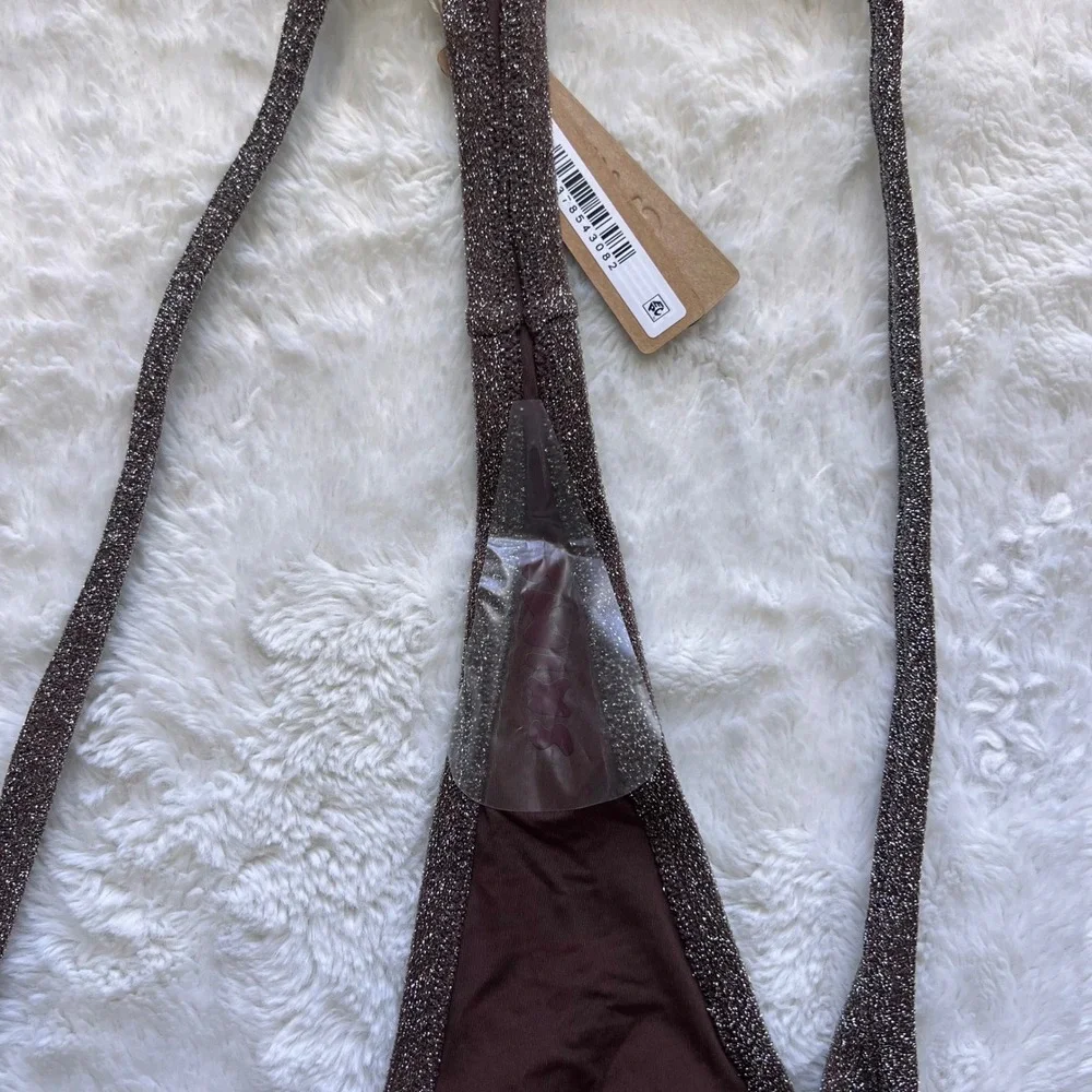 SKIMS metallic swim